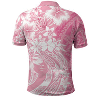 Polynesian Women's Day Polo Shirt Plumeria Passion - Pink LT7 - Polynesian Pride