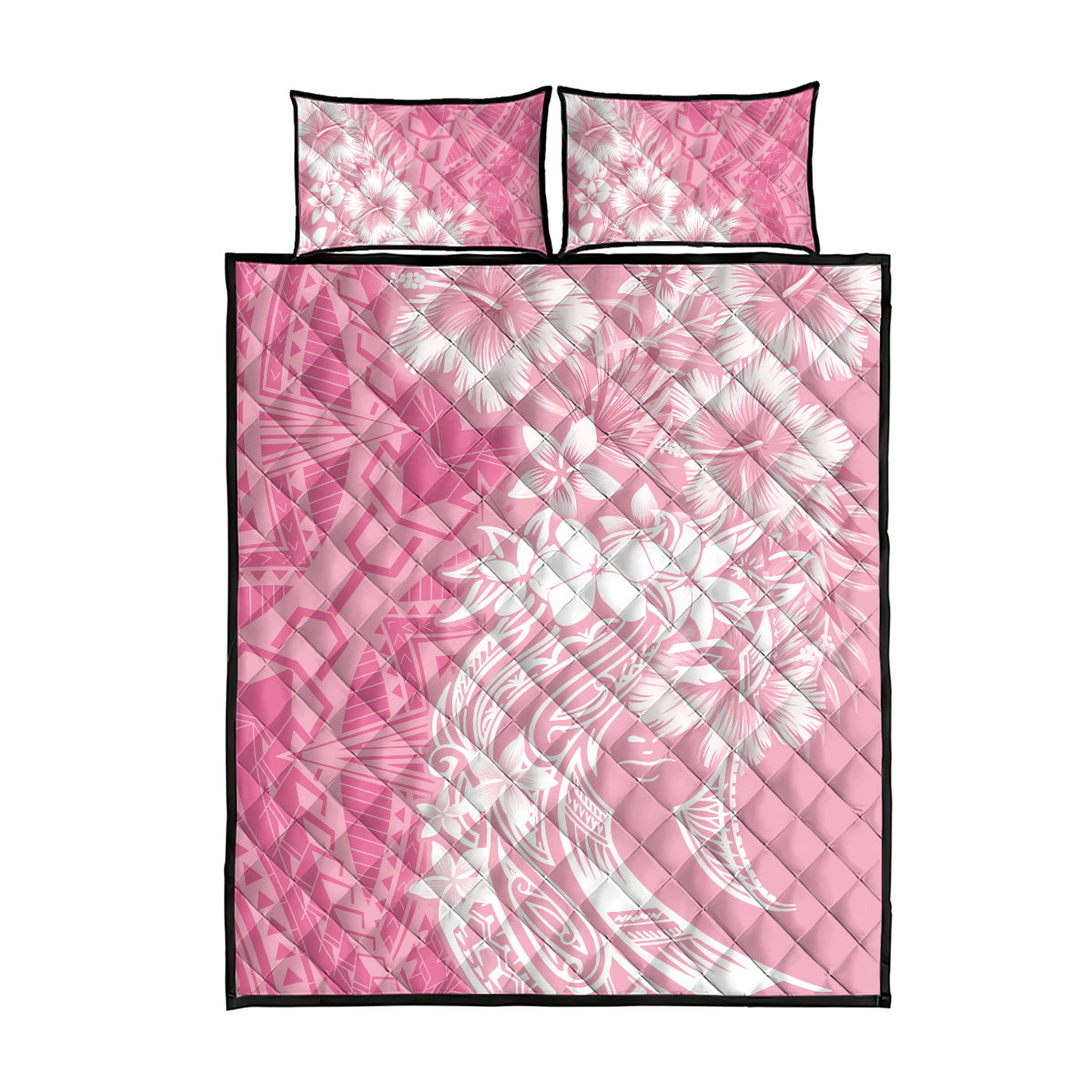 Polynesian Women's Day Quilt Bed Set Plumeria Passion - Pink LT7 - Polynesian Pride