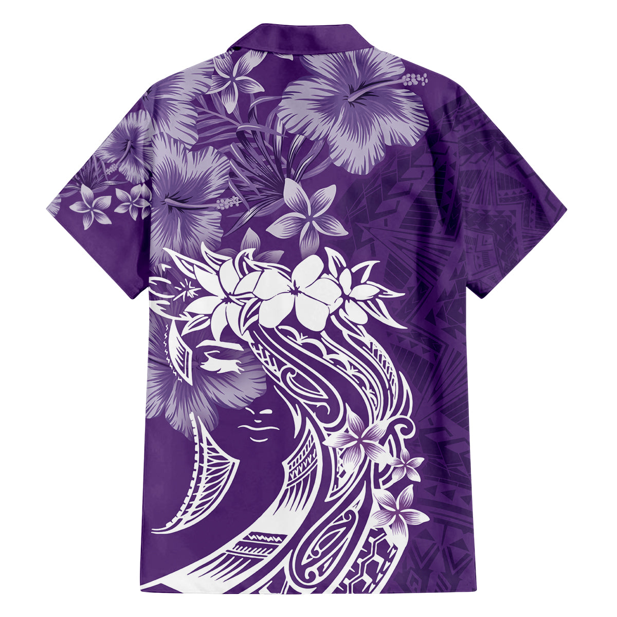Polynesian Women's Day Family Matching Off Shoulder Long Sleeve Dress and Hawaiian Shirt Plumeria Passion - Purple LT7 - Polynesian Pride