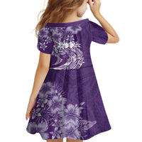 Polynesian Women's Day Family Matching Off Shoulder Short Dress and Hawaiian Shirt Plumeria Passion - Purple LT7 - Polynesian Pride
