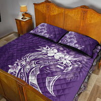 Polynesian Women's Day Quilt Bed Set Plumeria Passion - Purple LT7 - Polynesian Pride