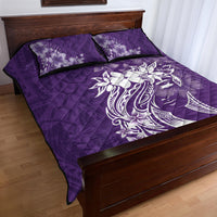 Polynesian Women's Day Quilt Bed Set Plumeria Passion - Purple LT7 - Polynesian Pride