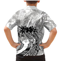 Polynesian Women's Day Family Matching Mermaid Dress and Hawaiian Shirt Plumeria Passion - White LT7 - Polynesian Pride