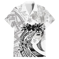 Polynesian Women's Day Family Matching Off Shoulder Maxi Dress and Hawaiian Shirt Plumeria Passion - White LT7 Dad's Shirt - Short Sleeve White - Polynesian Pride