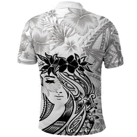 Polynesian Women's Day Polo Shirt Plumeria Passion - White LT7 - Polynesian Pride