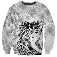 Polynesian Women's Day Sweatshirt Plumeria Passion - White LT7 Unisex White - Polynesian Pride