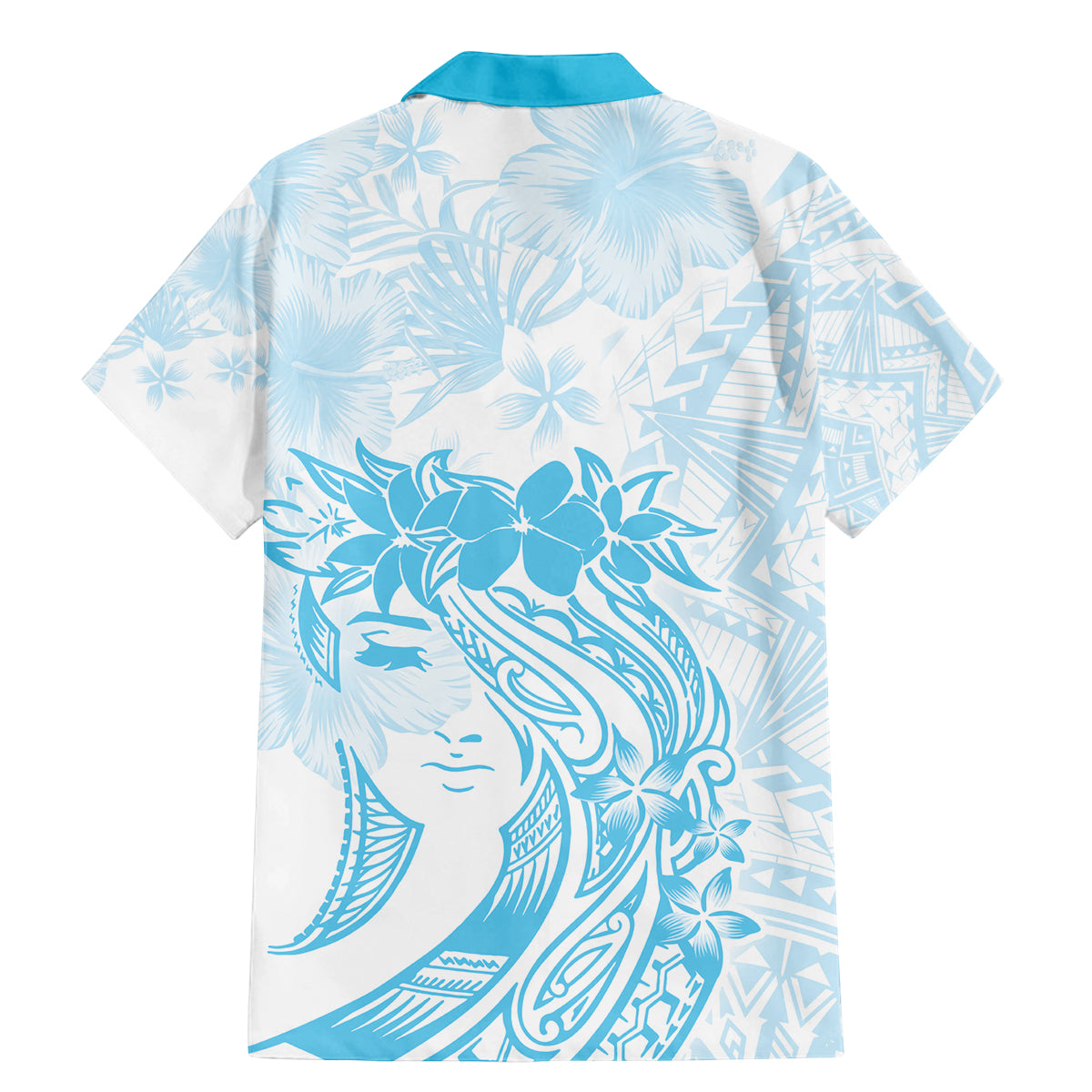 Polynesian Women's Day Family Matching Mermaid Dress and Hawaiian Shirt Plumeria Passion - Turquoise LT7 - Polynesian Pride