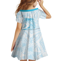 Polynesian Women's Day Family Matching Off Shoulder Short Dress and Hawaiian Shirt Plumeria Passion - Turquoise LT7 - Polynesian Pride