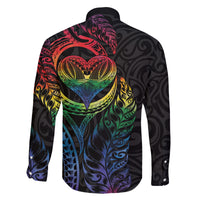 New Zealand Pride Family Matching Puletasi and Hawaiian Shirt Takatapui Rainbow Fern