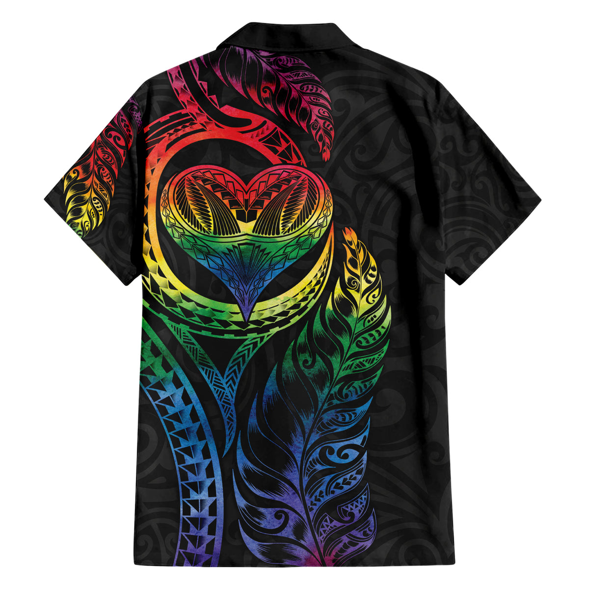 New Zealand Pride Family Matching Short Sleeve Bodycon Dress and Hawaiian Shirt Takatapui Rainbow Fern