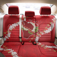 Hawaii Island Flowers Lei Back Car Seat Cover Ohia Lehua Scarlet Red