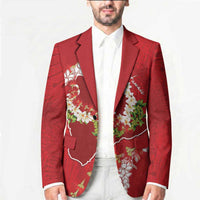 Hawaii Island Flowers Lei Blazer Ohia Lehua Scarlet Red
