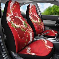 Hawaii Island Flowers Lei Car Seat Cover Ohia Lehua Scarlet Red LT7 - Polynesian Pride
