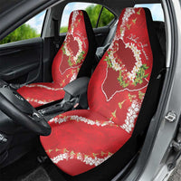 Hawaii Island Flowers Lei Car Seat Cover Ohia Lehua Scarlet Red LT7 - Polynesian Pride