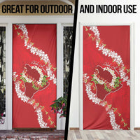 Hawaii Island Flowers Lei Door Cover Ohia Lehua Scarlet Red LT7 - Polynesian Pride
