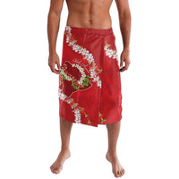 Hawaii Island Flowers Lei Lavalava Ohia Lehua Scarlet Red LT7 Red - Polynesian Pride