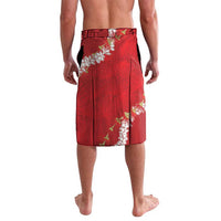 Hawaii Island Flowers Lei Lavalava Ohia Lehua Scarlet Red LT7 - Polynesian Pride