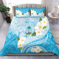 Guam Chamorro Guasali Flowers Bedding Set Aqua Gradient LT7