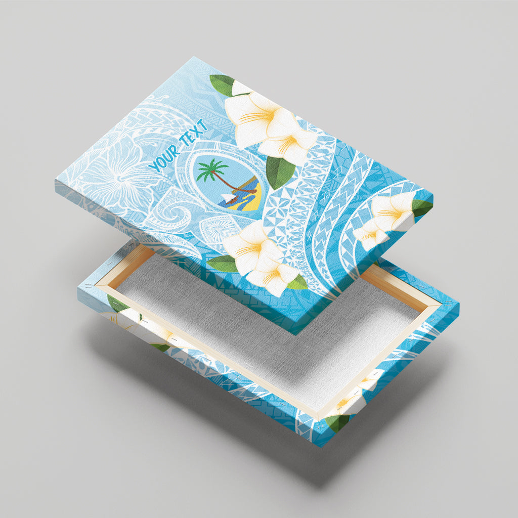 Guam Chamorro Guasali Flowers Canvas Wall Art Aqua Gradient LT7
