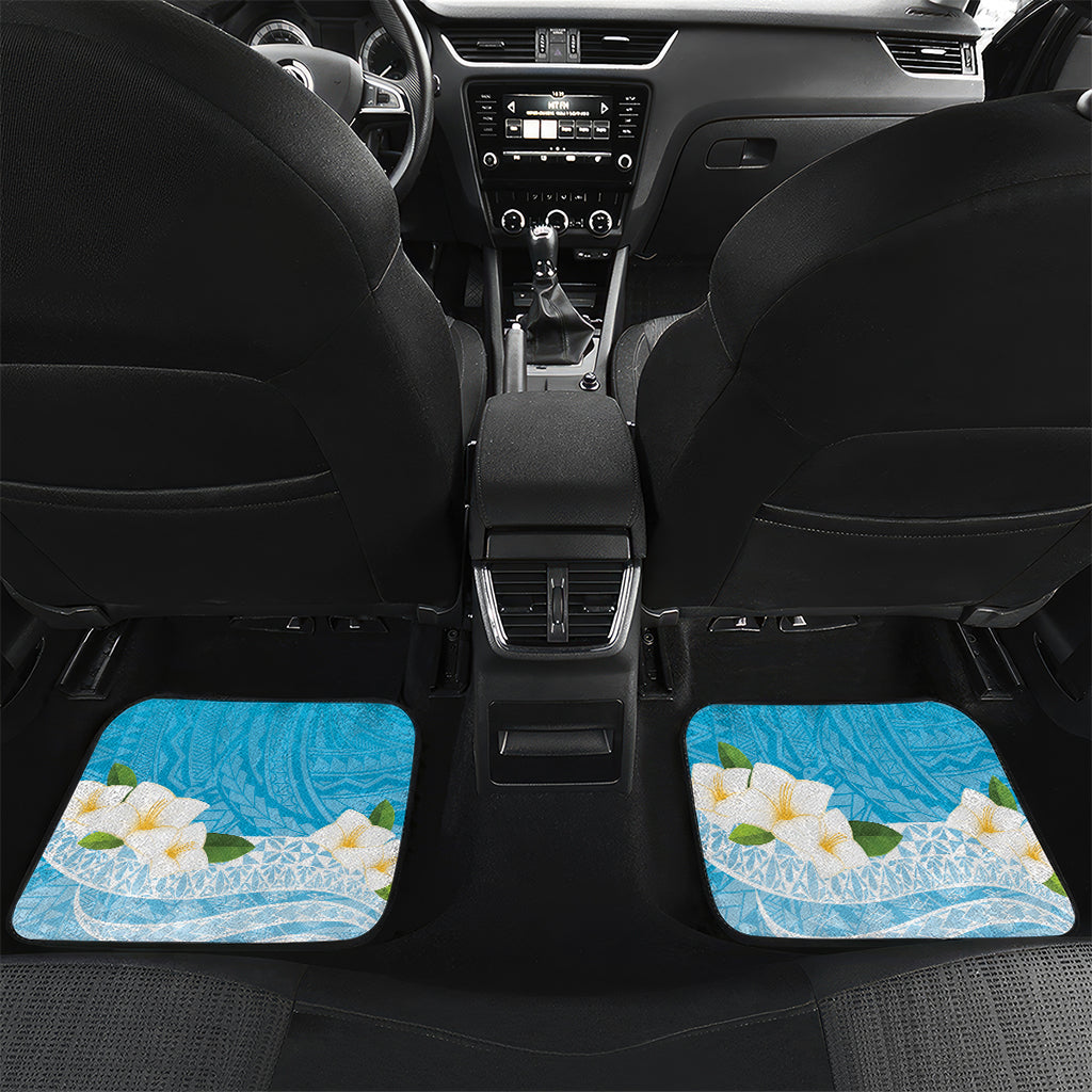 Guam Chamorro Guasali Flowers Car Mats Aqua Gradient LT7