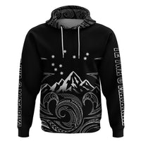 Personalised New Zealand Hoodie Maori Te Iwa o Matariki LT7 Black - Polynesian Pride
