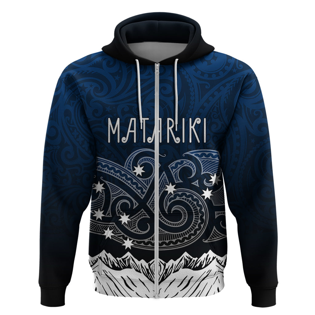 Personalised New Zealand Hoodie Matariki Maori Patterns Gradient LT7 - Polynesian Pride