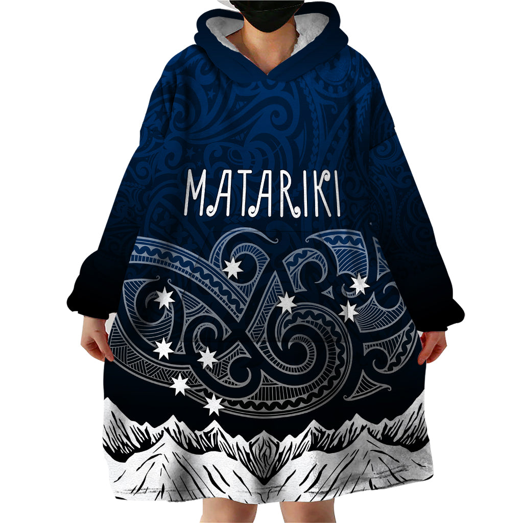 Personalised New Zealand Wearable Blanket Hoodie Matariki Maori Patterns - Gradient LT7 - Polynesian Pride
