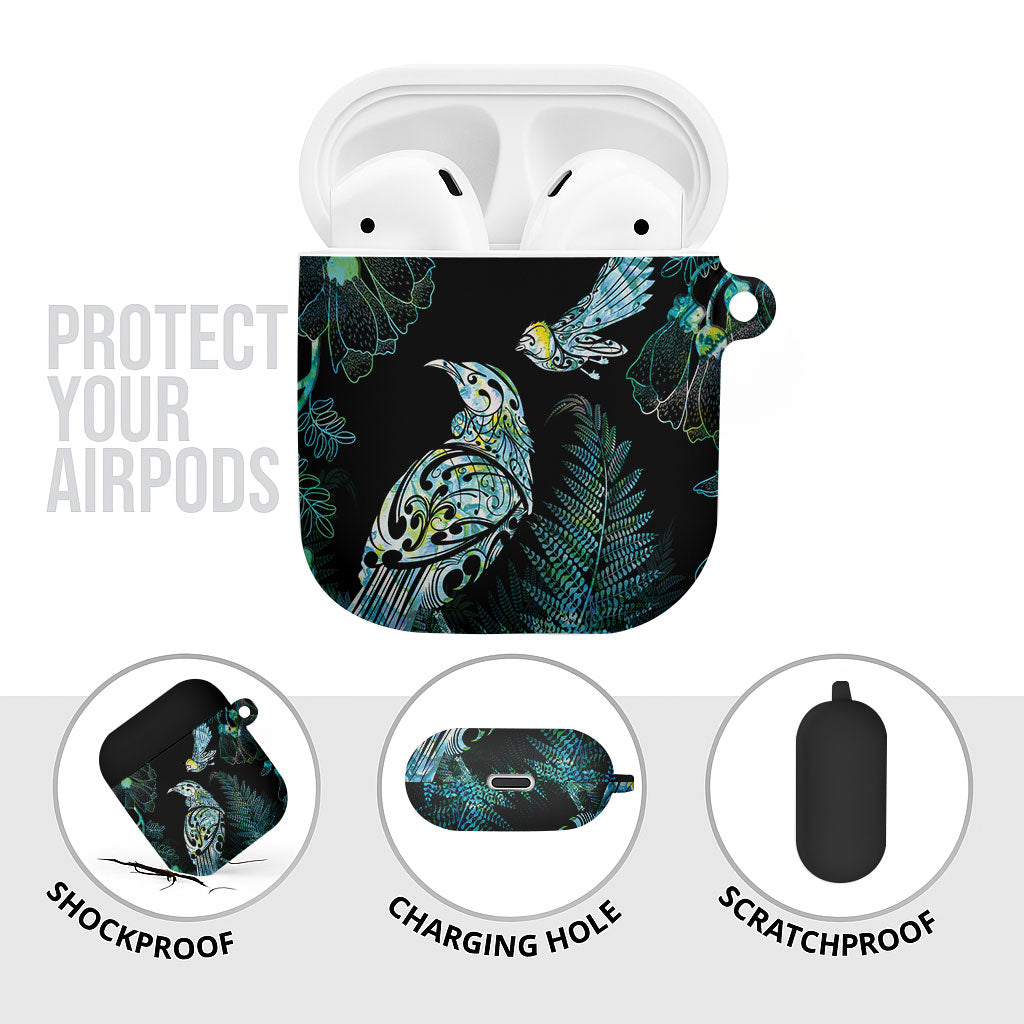 Aotearoa Maori Mahuru AirPods Case Spring Time - Paua Shell Green LT7 - Polynesian Pride