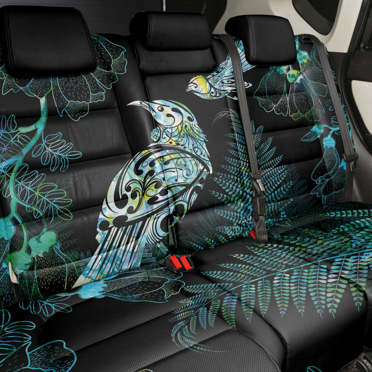 Aotearoa Maori Mahuru Back Car Seat Cover Spring Time - Paua Shell Green LT7 - Polynesian Pride