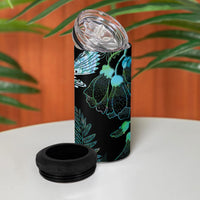 Aotearoa Maori Mahuru 4 in 1 Can Cooler Tumbler Spring Time - Paua Shell Green LT7 - Polynesian Pride