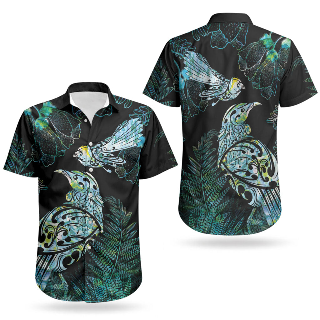 Aotearoa Maori Mahuru Couples Matching Mermaid Dress and Hawaiian Shirt Spring Time - Paua Shell Green LT7 - Polynesian Pride