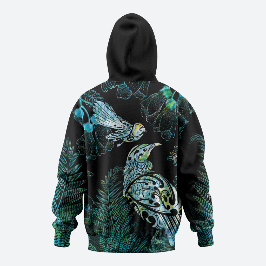 Aotearoa Maori Mahuru Hoodie Spring Time - Paua Shell Green LT7 - Polynesian Pride