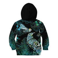 Aotearoa Maori Mahuru Kid Hoodie Spring Time - Paua Shell Green LT7 - Polynesian Pride