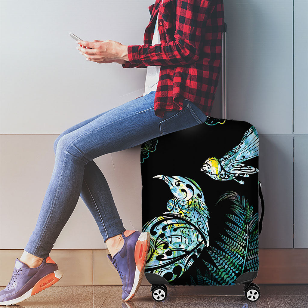 Aotearoa Maori Mahuru Luggage Cover Spring Time - Paua Shell Green LT7 - Polynesian Pride