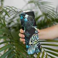 Aotearoa Maori Mahuru Skinny Tumbler Spring Time - Paua Shell Green LT7 - Polynesian Pride