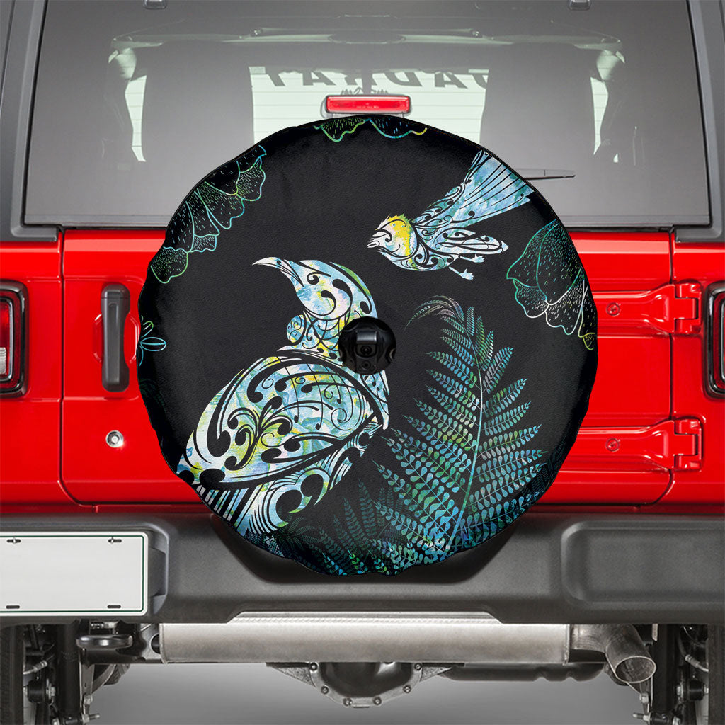 Aotearoa Maori Mahuru Spare Tire Cover Spring Time - Paua Shell Green LT7 - Polynesian Pride