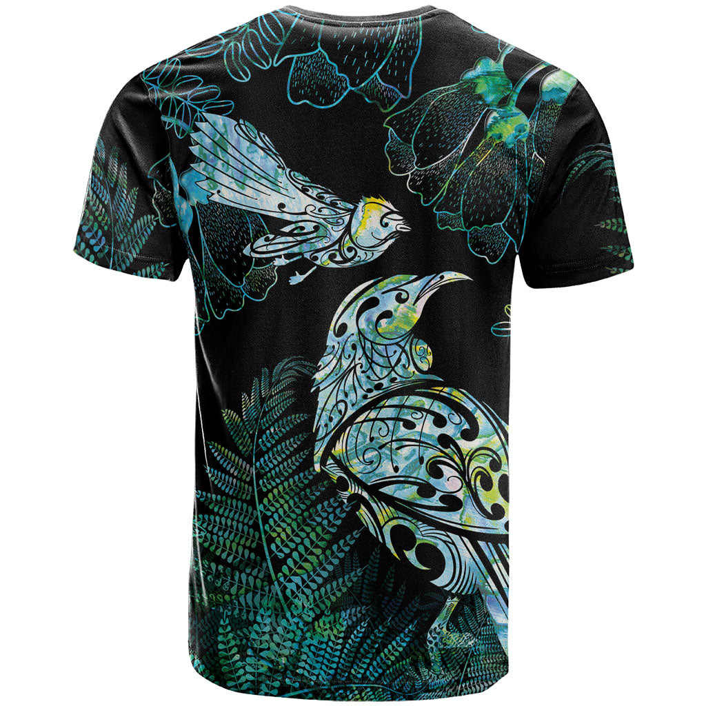 Aotearoa Maori Mahuru T Shirt Spring Time - Paua Shell Green LT7 - Polynesian Pride