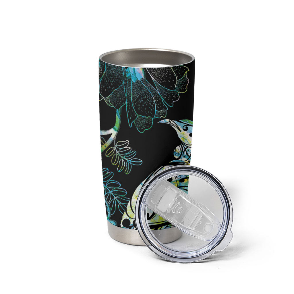 Aotearoa Maori Mahuru Tumbler Cup Spring Time - Paua Shell Green LT7 - Polynesian Pride