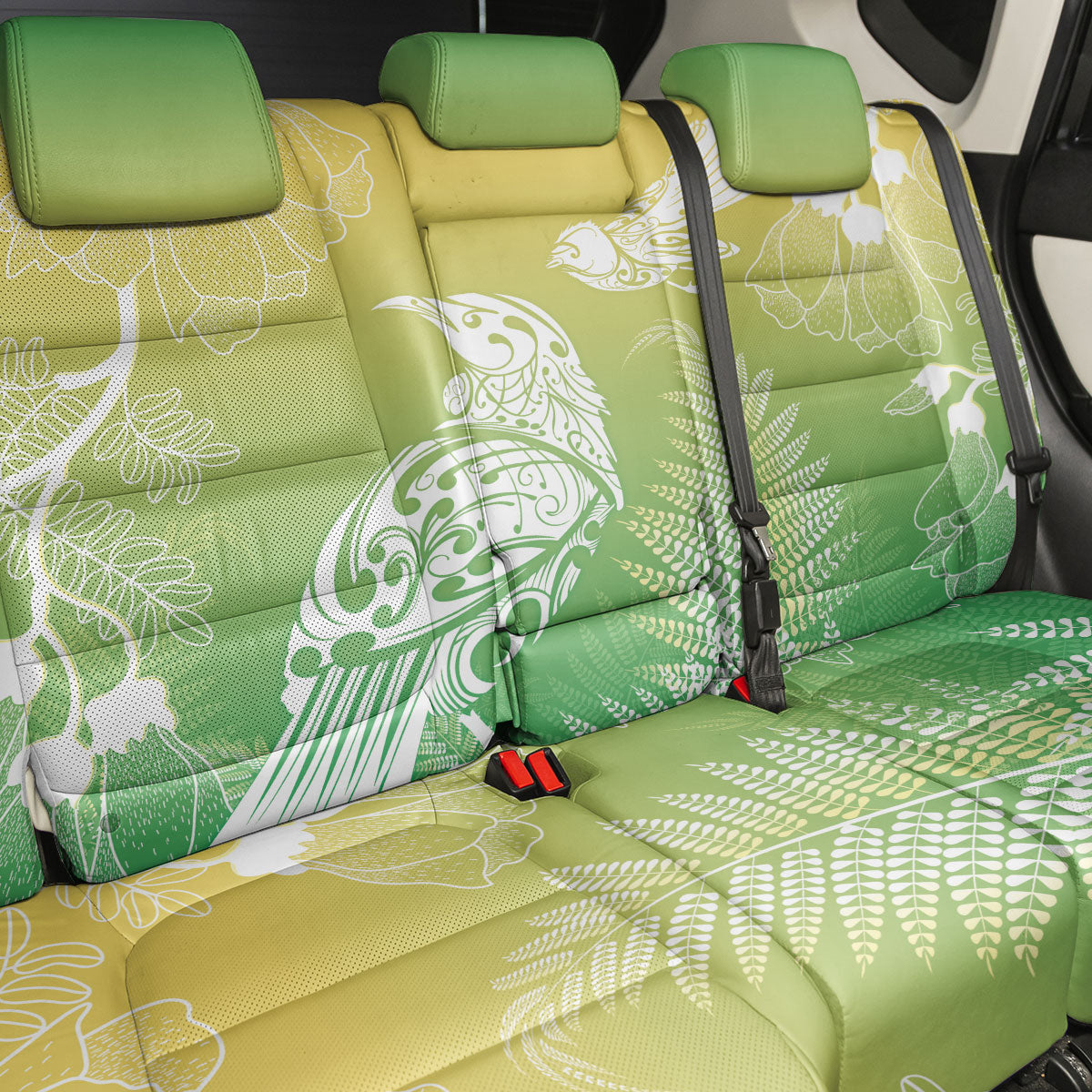 Aotearoa Maori Mahuru Tui With Pikawakawa Back Car Seat Cover Spring Time LT7 - Polynesian Pride