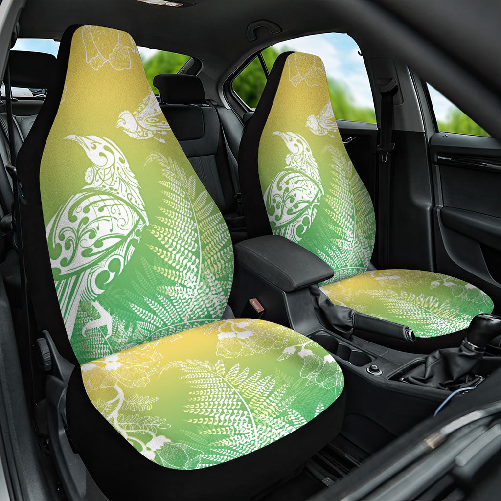 Aotearoa Maori Mahuru Tui With Pikawakawa Car Seat Cover Spring Time LT7 One Size Green - Polynesian Pride