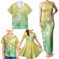 Aotearoa Maori Mahuru Tui With Pikawakawa Family Matching Tank Maxi Dress and Hawaiian Shirt Spring Time LT7 - Polynesian Pride