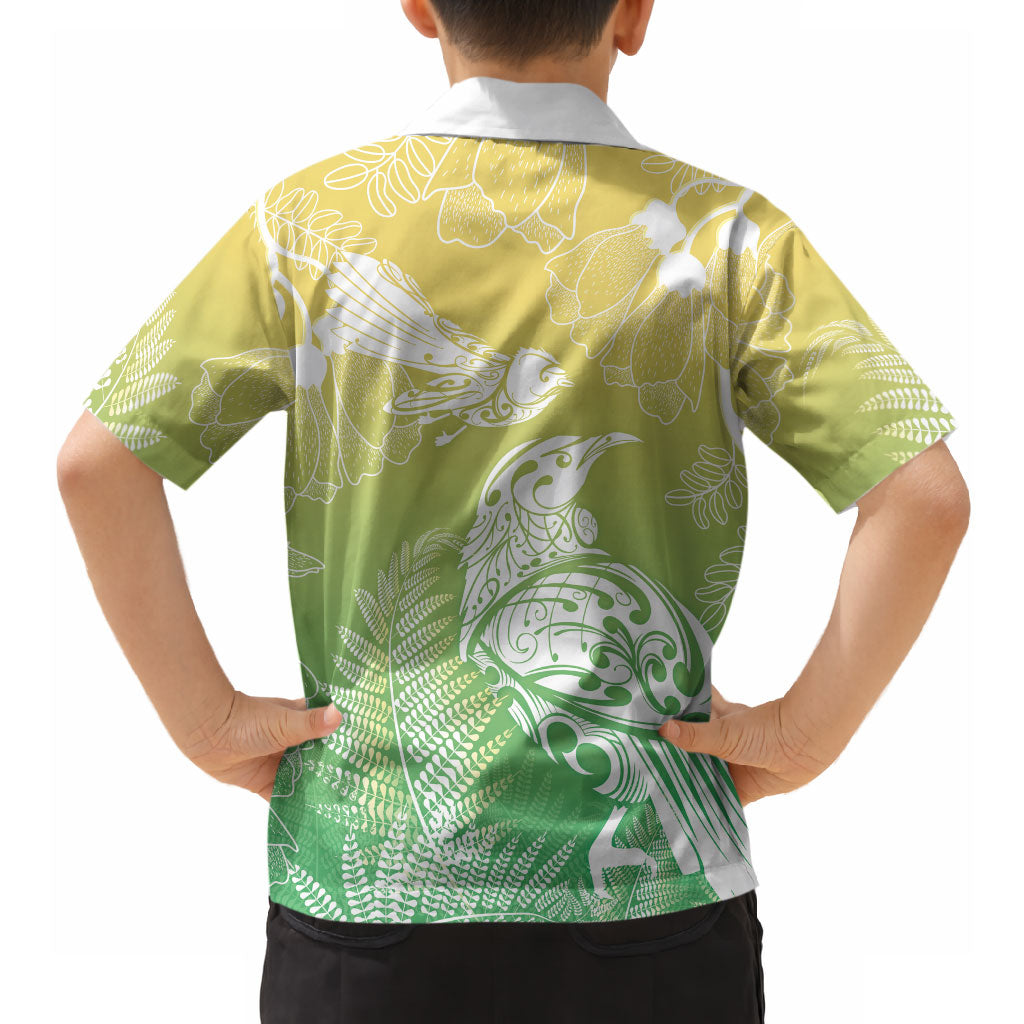 Aotearoa Maori Mahuru Tui With Pikawakawa Hawaiian Shirt Spring Time LT7 - Polynesian Pride