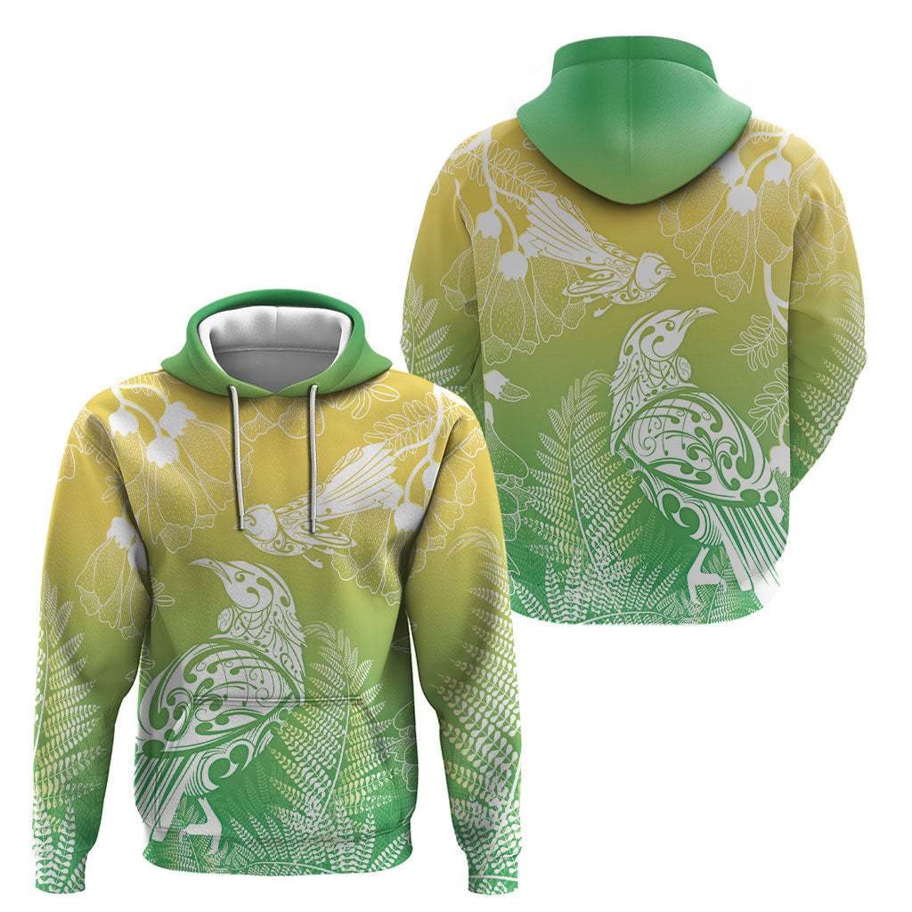 Aotearoa Maori Mahuru Tui With Pikawakawa Hoodie Spring Time LT7 - Polynesian Pride