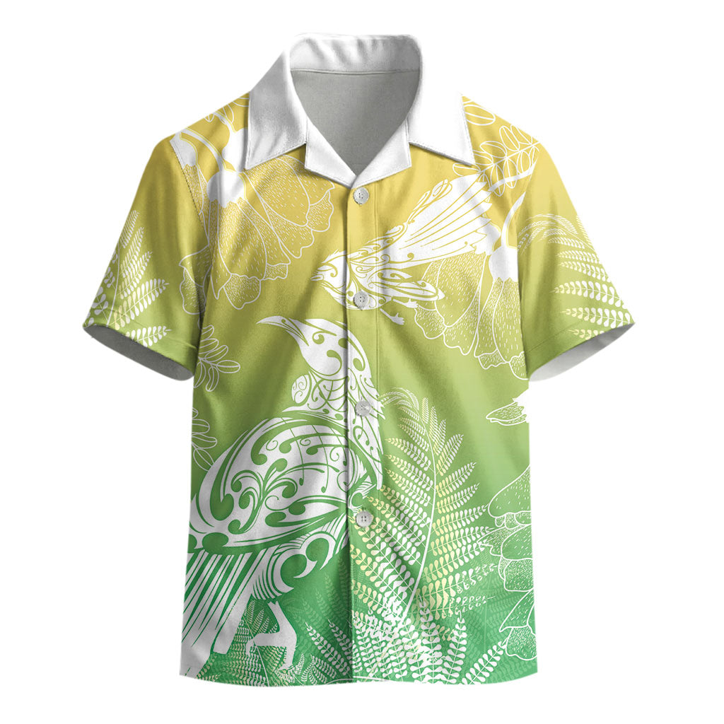 Aotearoa Maori Mahuru Tui With Pikawakawa Kid Hawaiian Shirt Spring Time LT7 - Polynesian Pride