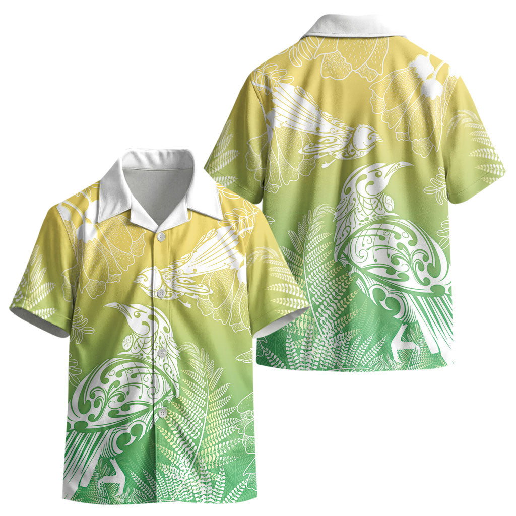 Aotearoa Maori Mahuru Tui With Pikawakawa Kid Hawaiian Shirt Spring Time LT7 - Polynesian Pride