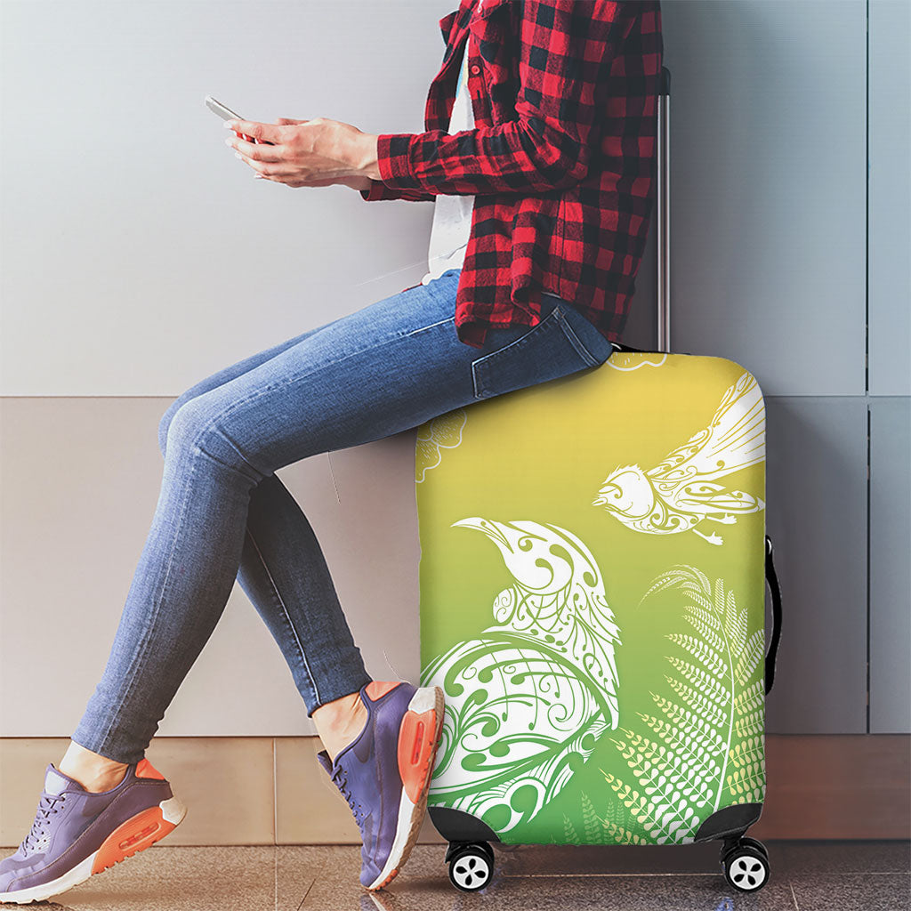 Aotearoa Maori Mahuru Tui With Pikawakawa Luggage Cover Spring Time LT7 - Polynesian Pride