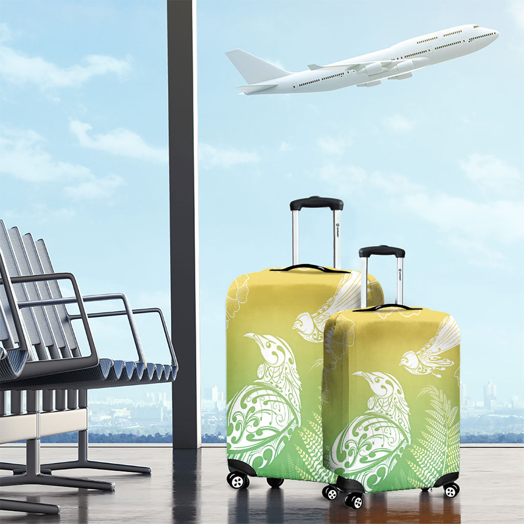 Aotearoa Maori Mahuru Tui With Pikawakawa Luggage Cover Spring Time LT7 - Polynesian Pride