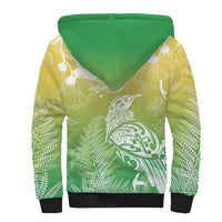 Aotearoa Maori Mahuru Tui With Pikawakawa Sherpa Hoodie Spring Time LT7 - Polynesian Pride