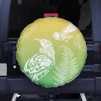 Aotearoa Maori Mahuru Tui With Pikawakawa Spare Tire Cover Spring Time LT7 No hole Green - Polynesian Pride