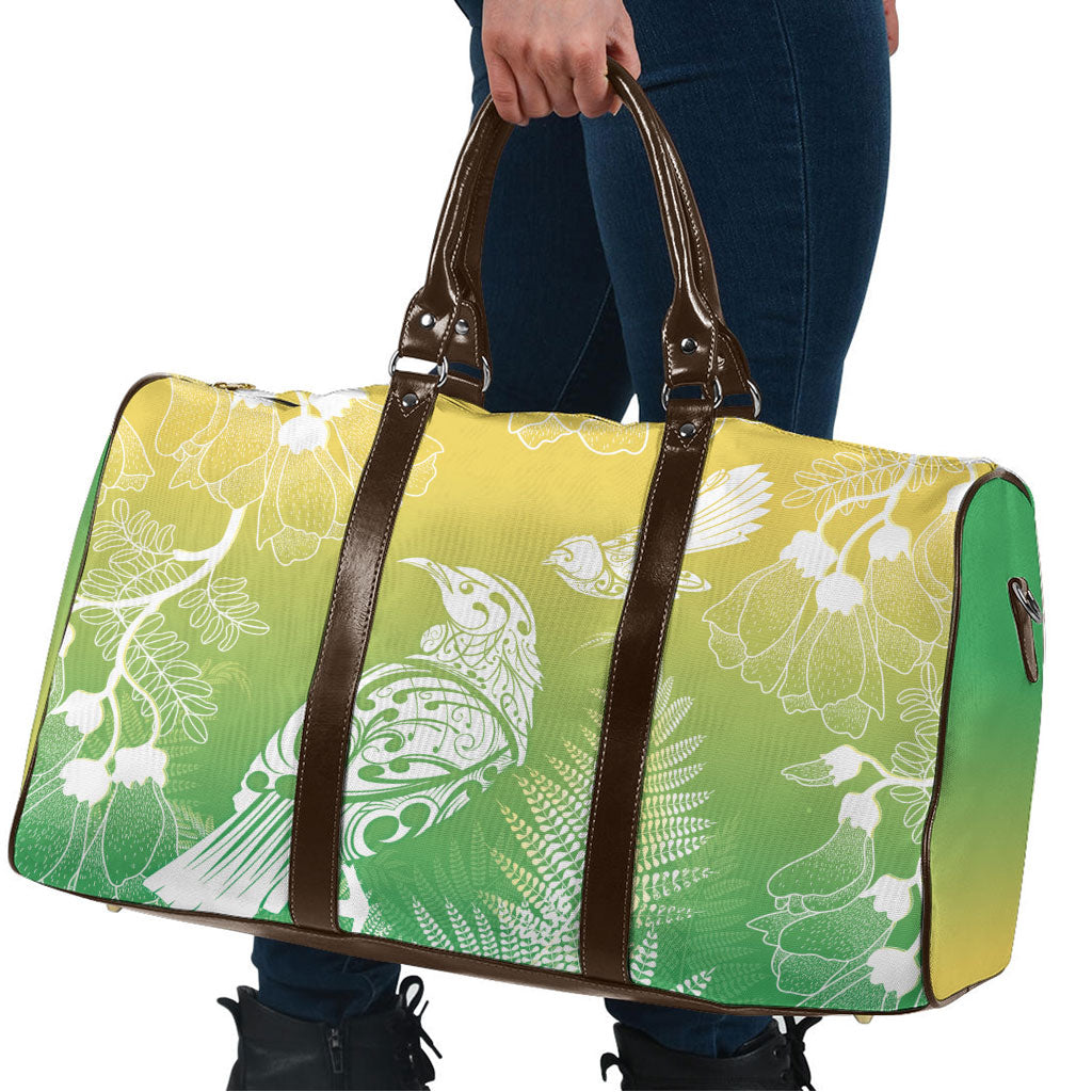 Aotearoa Maori Mahuru Tui With Pikawakawa Travel Bag Spring Time LT7 - Polynesian Pride